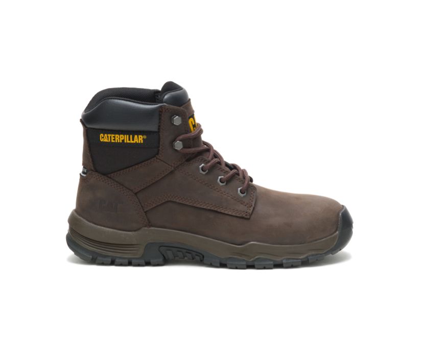 Caterpillar Upholder Waterproof Steel Toe - Sicherheitsstiefel Herren DunkelBraun - Schweiz QAIU-326